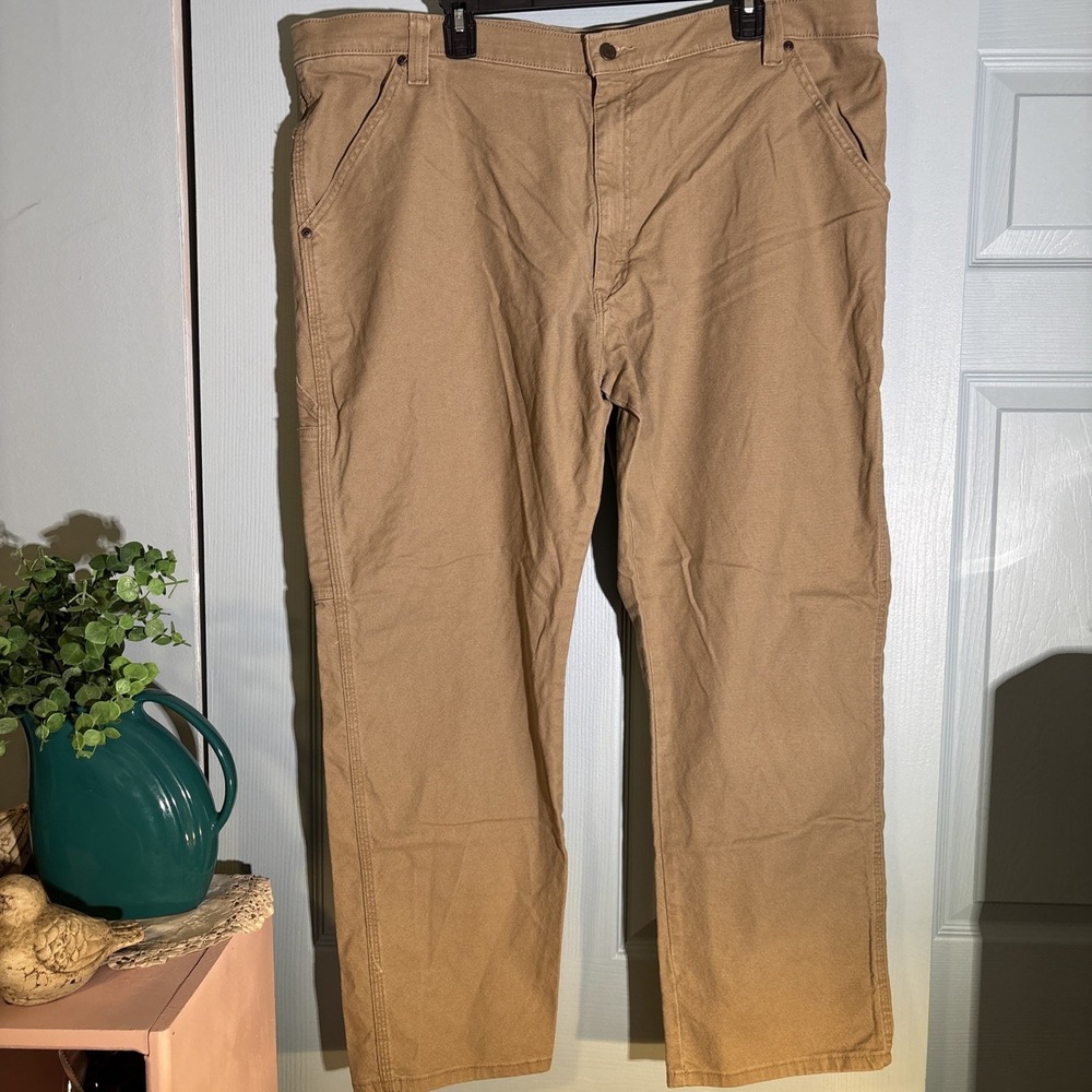 Wrangler Canvas Work Pants In Beige Sz 42/30